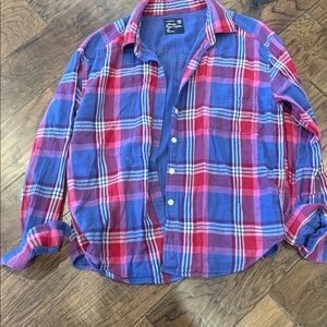 American Eagle Boyfriend Fit Cotton Flannel Shirt